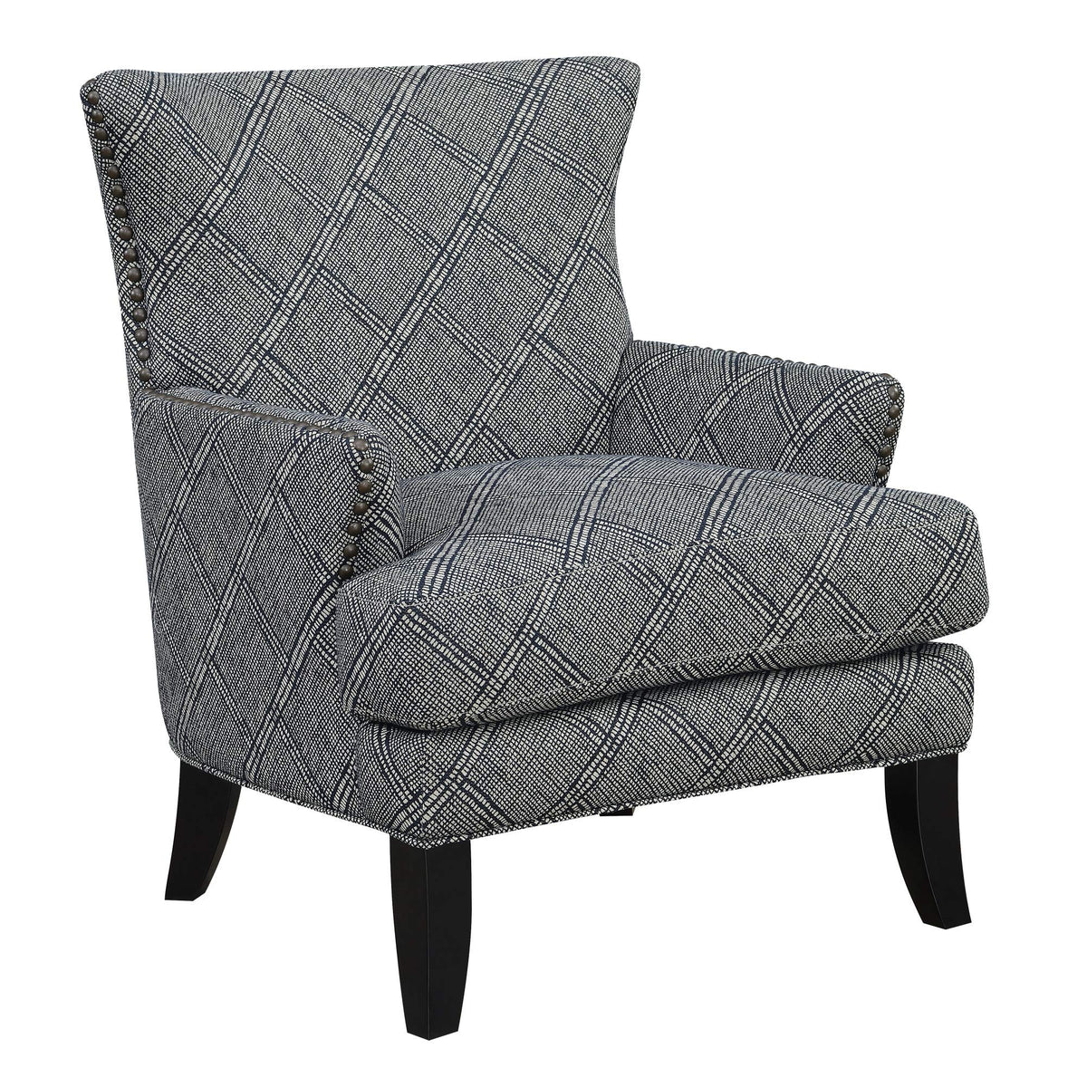 Wallace & Bay Mcdaniel Accent Chair, Charcoal Print