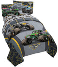Jay Franco Monster Jam Mj Life 5 Piece Full Bed Set-Includes Reversible Comforter&Sheet Set-Bedding Features Grave Digger, Max-D