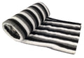 Zacharias Black and White Stripe Single Bed AC Fleece Blanket (Size :Single :60X90 Inch) Pack of 1