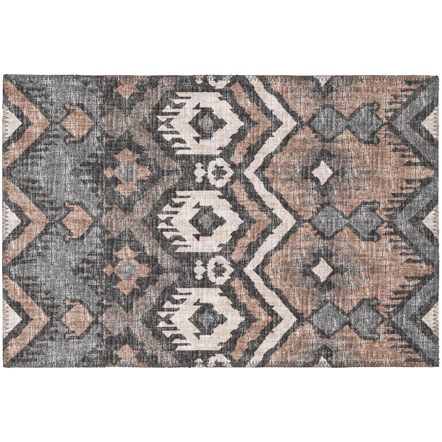 Sedona Sn2 Brown Bohemian Rug Rectangle 5' X 7 ' 6"