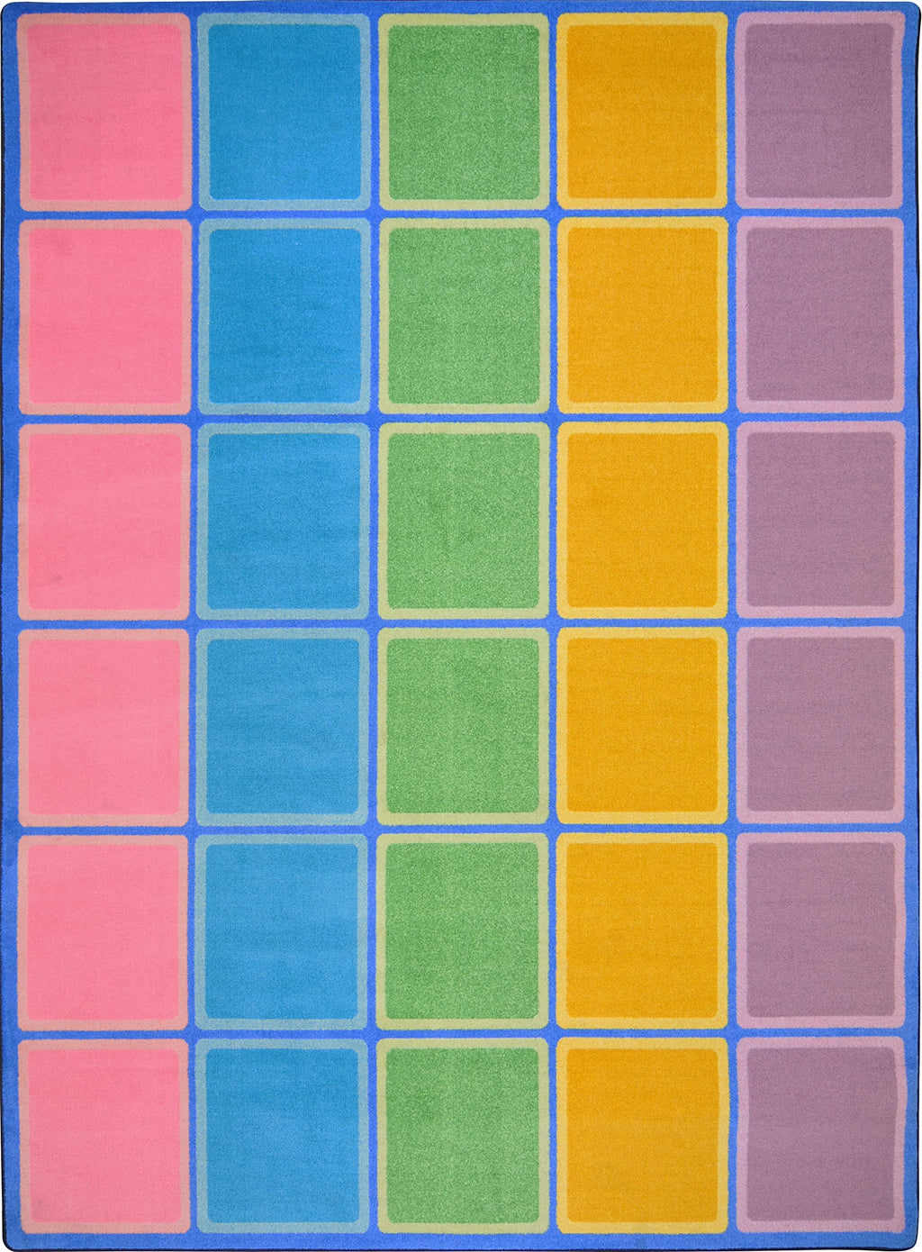 Joy Carpets Blocks Abound Rug, Pastel, 7 '8 '' x 10 '9 ''