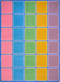 Joy Carpets Blocks Abound Rug, Pastel, 7 '8 '' x 10 '9 ''