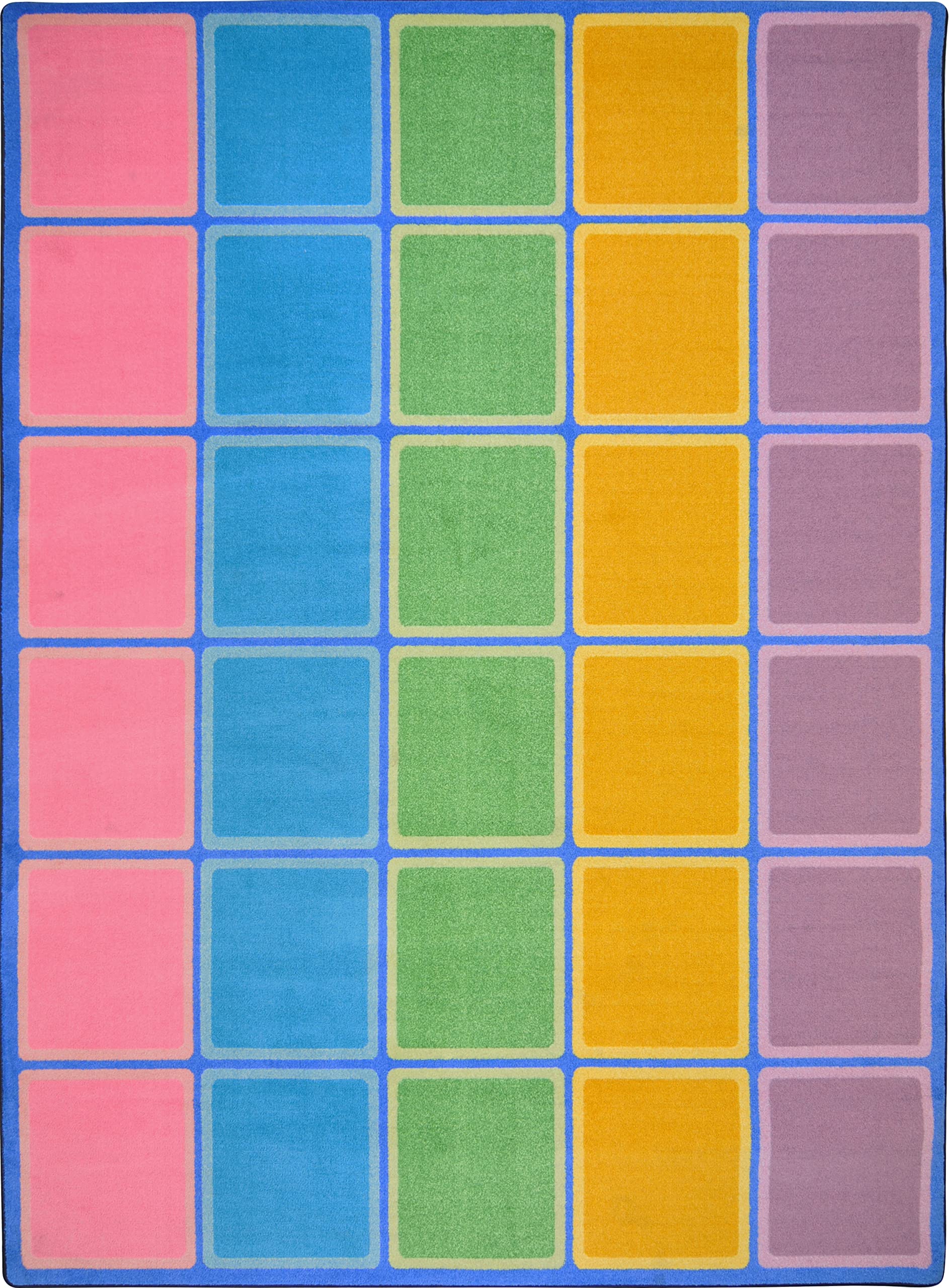 Joy Carpets Blocks Abound Rug, Pastel, 7 '8 '' x 10 '9 ''