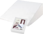 Circleshome Wedge Pillow Cover 100% Cotton, Zippered Wedge Pillow Case Protector, Soft, Hypoallergenic & Breathable - 25X25X10X2