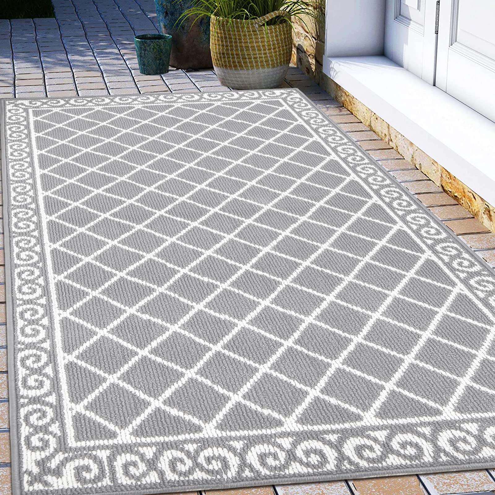 Hebe Indoor Door Mat 36'X59' Non Slip Front Door Welcome Mats Washable Shoe Mats Dirt Trapper For Entryway Low Profile Kitchen