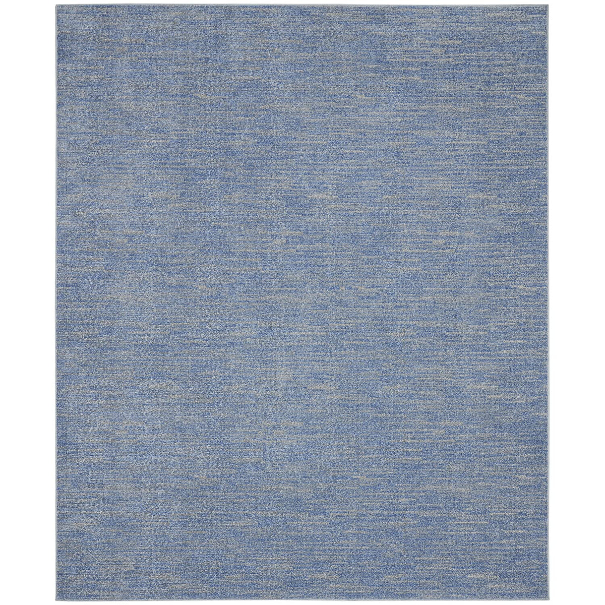 Nourison Essentials Indoor/Outdoor Blue/Grey 10' X 14' Area Rug, Easy Cleaning, Non Shedding, Bed Room, Living Room, Dining Room