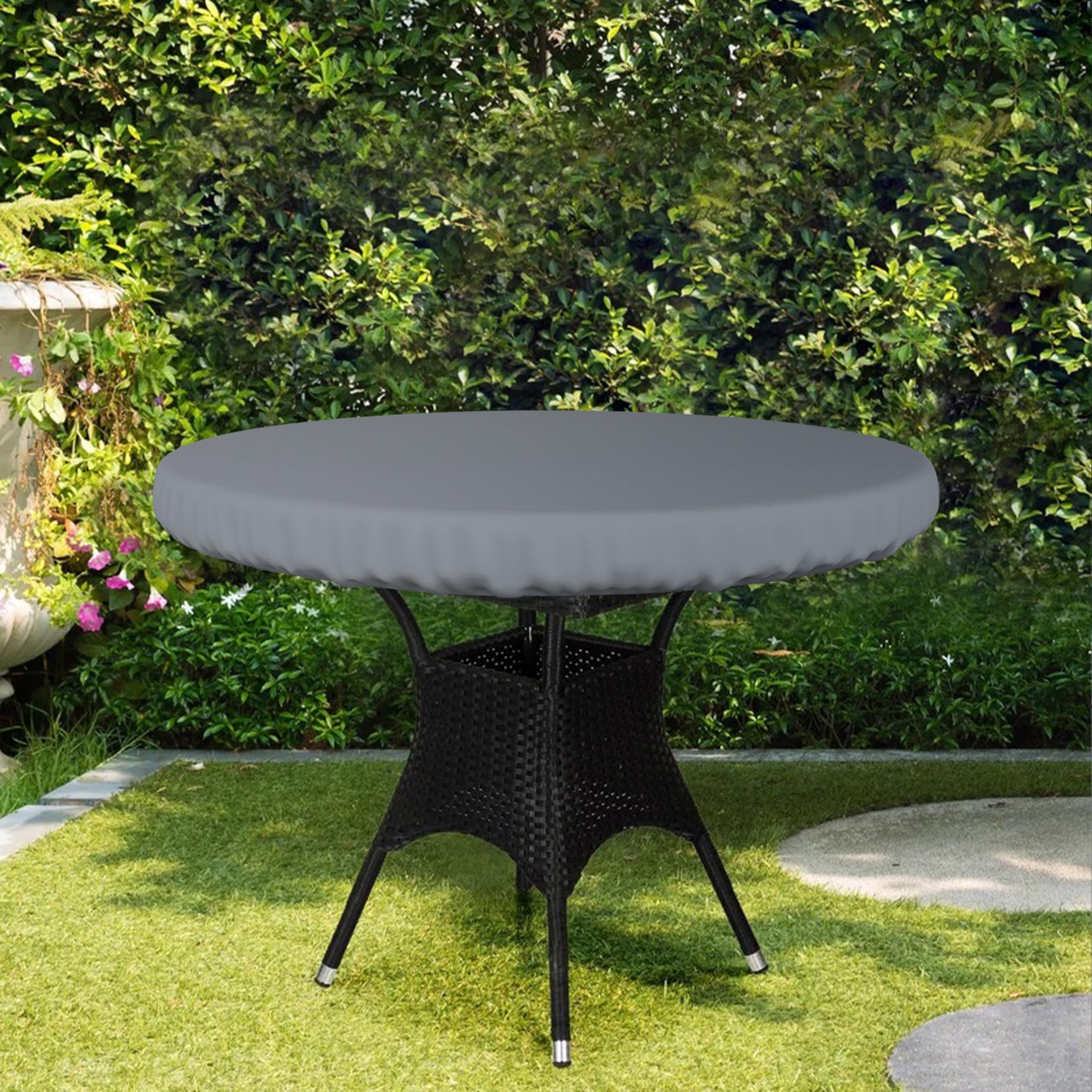 Covers & All Round Table Top Cover, 12 Oz Waterproof Uv & Weather Resistant Patio Table Cover, Outdoor Table Cover For Patio Outdoor Furniture & Coffee Table (30' Dia X 4' H Inches, Gray)