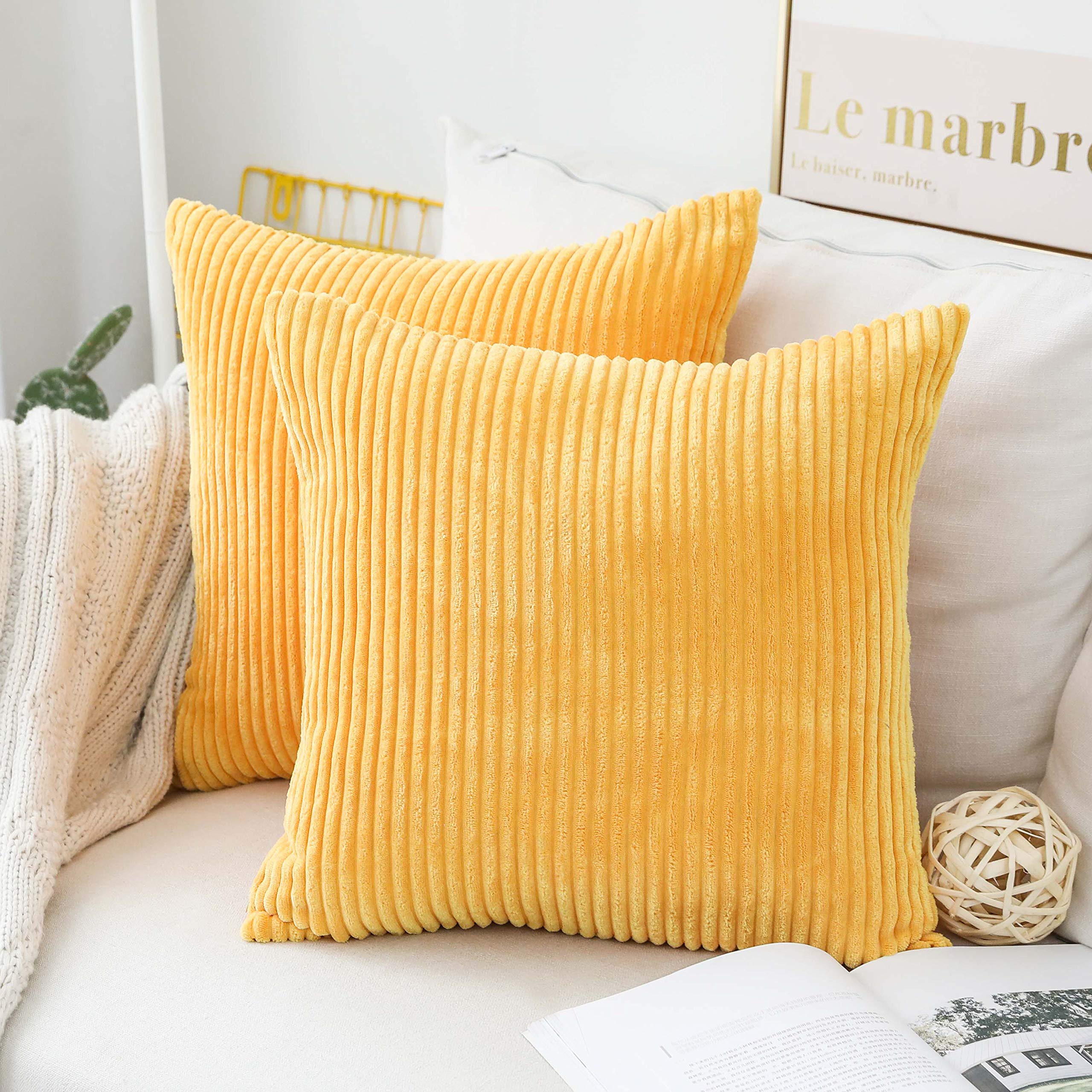 Home Brilliant 22X22 Throw Pillow Covers Summer Decor Pillows Sofa Cushion Covers Set Of 2 Accent Pillows For Couch, 55X55 Cm, 2