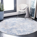 SAFAVIEH Amelia Collection Area Rug - 11 Round, Grey & Blue, Modern Abstract Design, Non-Shedding & Easy Care, Ideal for High T