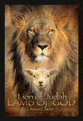 24x36 Lion Of Judah, Black Art Print Poster Framed with 1.5 Flat Black Wood Composite MDF Frame #24x36LOJ1.5