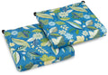 Blazing Needles Outdoor Spun Poly 19-Inch by 20-Inch by 3-1/2-Inch All Weather UV Resistant Zippered Cushions, Skyworks Caribbea