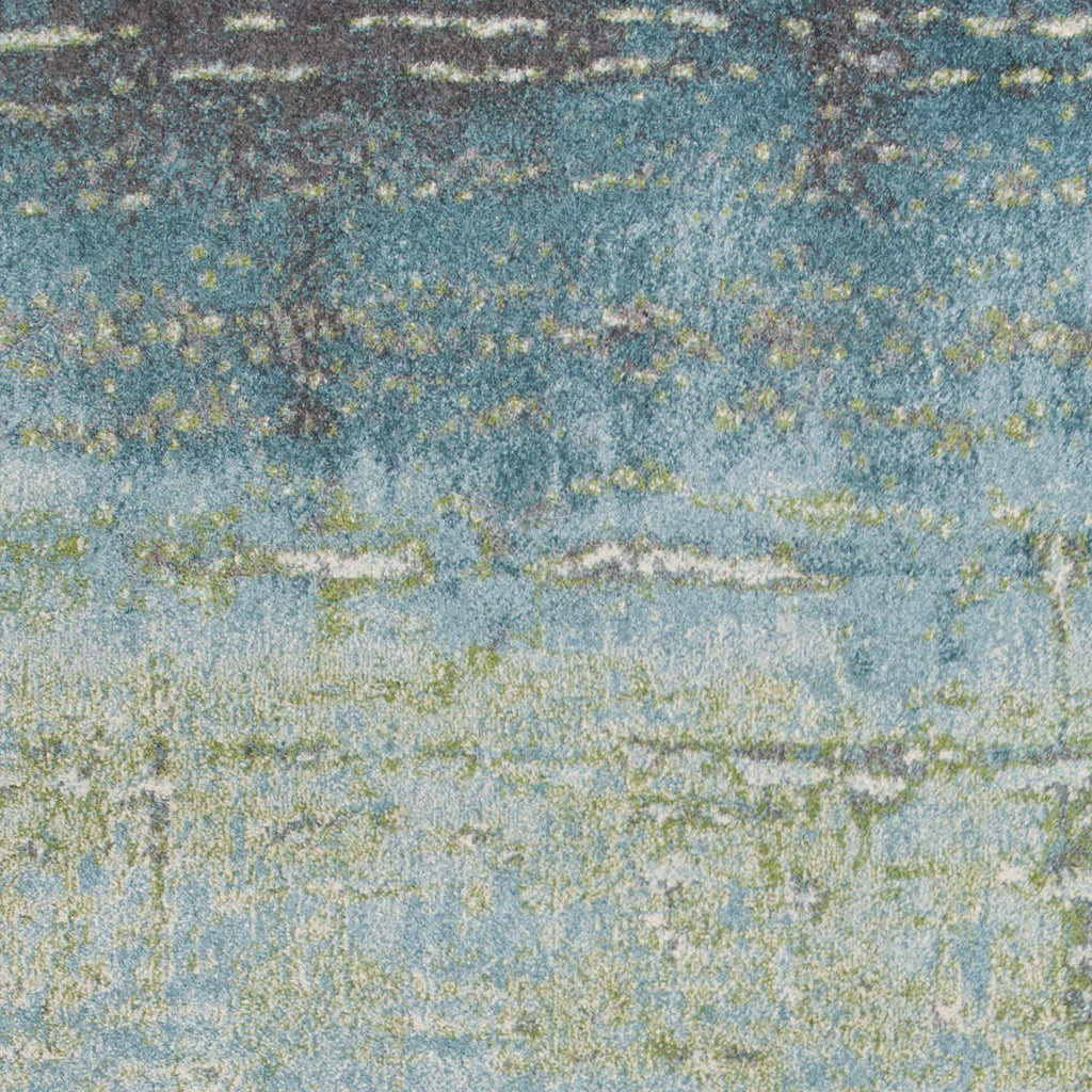 HomeRoots Decor 3'3' x 4'11' Polypropelene Blue/Green Area Rug