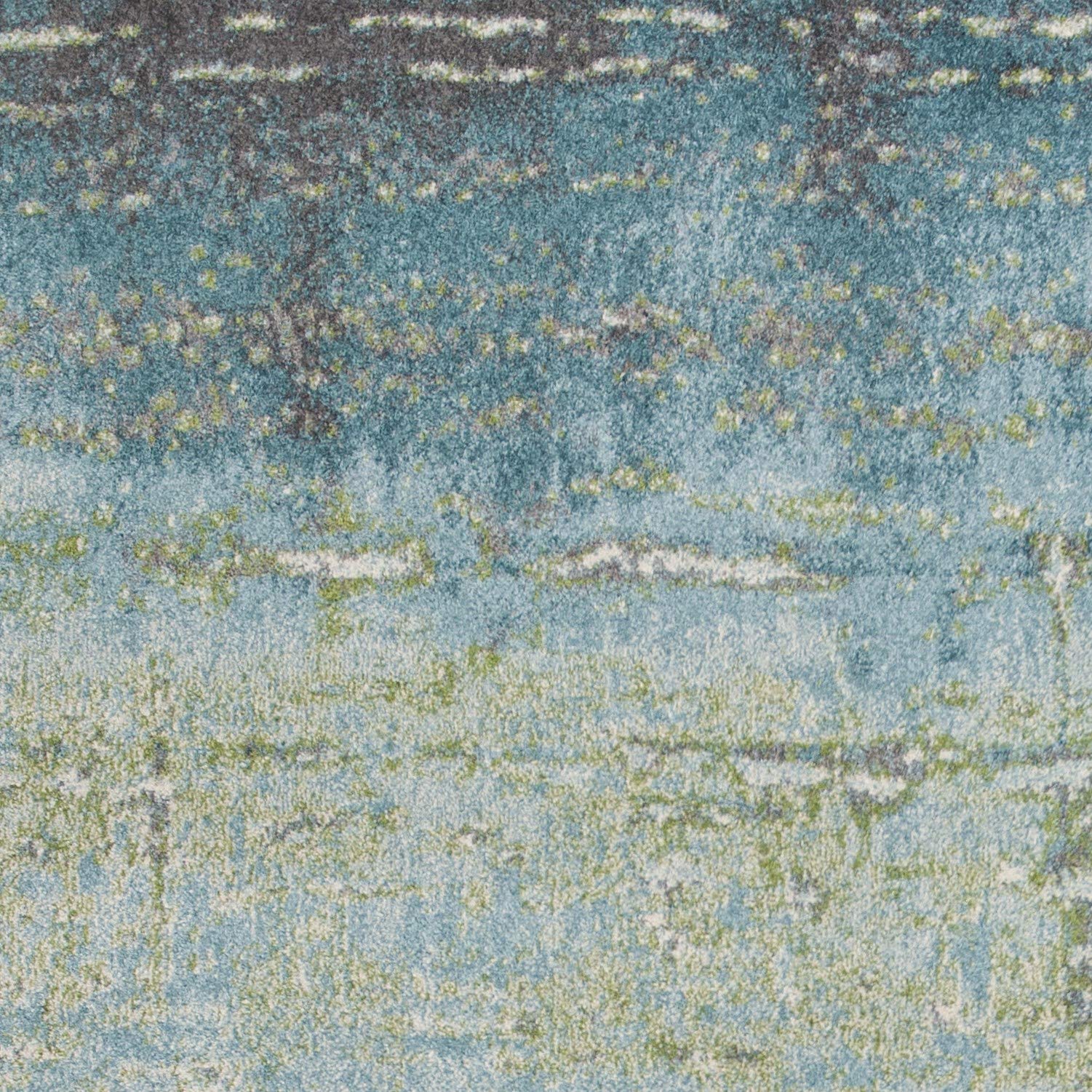 HomeRoots Decor 3'3' x 4'11' Polypropelene Blue/Green Area Rug