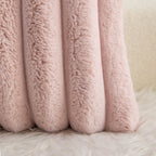 Neelvin Pink Faux Fur Cozy Soft Striped Decorative Throw Pillow Covers 20X20 Inch Set Of 2,Velvet Pillowcase Cushion Case For So