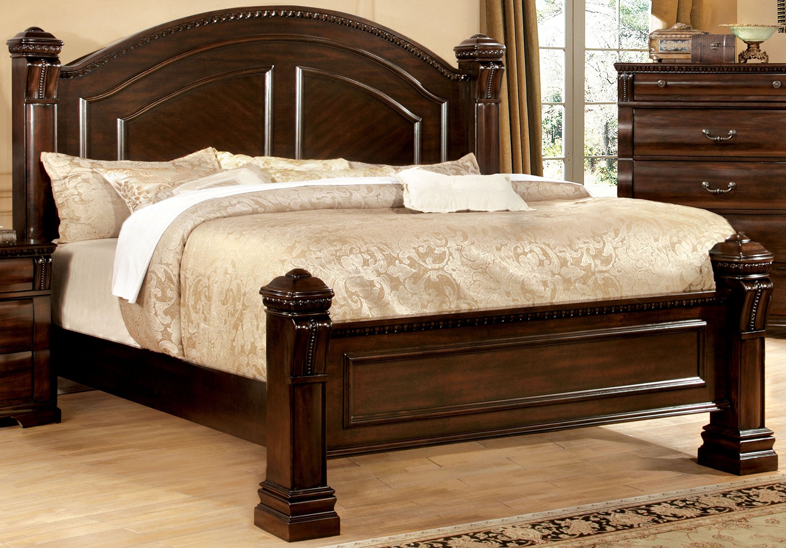 Furniture of America Lexington Low-Poster Bed, Queen, Cherry (IDF-7791Q)