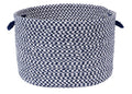 Colonial Mills Outdoor Houndstooth Tweed Utility Basket, 18 By 12Inch, Navy