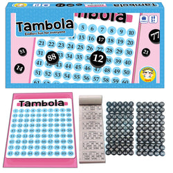 Edufun Toys Tambola Game | Classic Housie Party Game for Kids & Adults | Includes 600 Tickets & 90 Number Tokens | Indoor Family