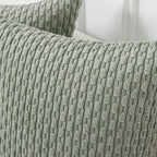 Kevin Textile Throw Pillow Covers Soft Corduroy Decorative Set Of 2 Boho Striped Pillow Covers Pillowcases Farmhouse Home Decor For Couch Bed Sofa Living Room 20X20 Inch Greyish Green