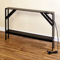 Skinny Sofa Table with Outlet  Black