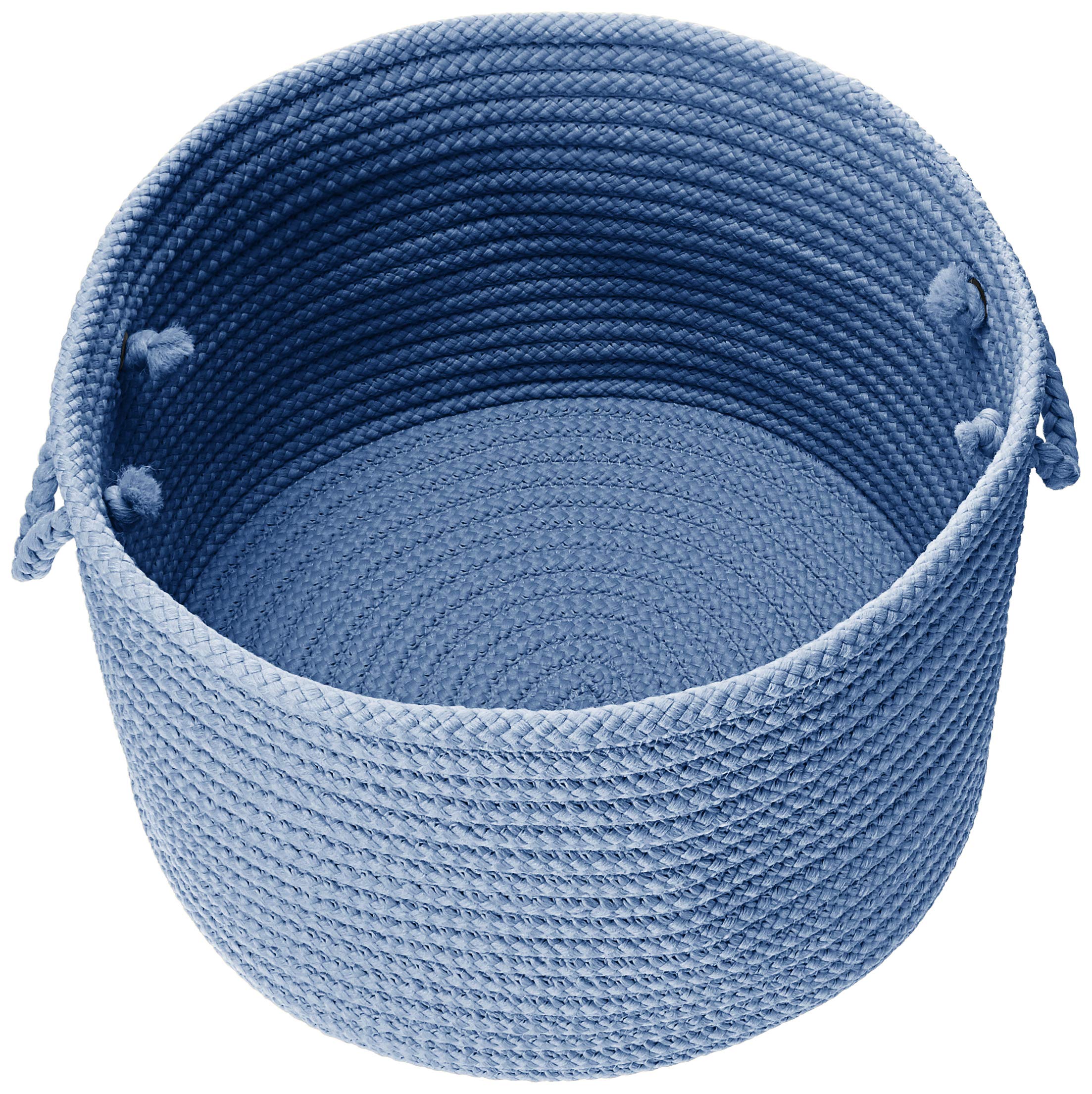 Colonial Mills Simply Home Solid Braided Basket, 18&quot;X18&quot;X12&quot;, Blue Ice