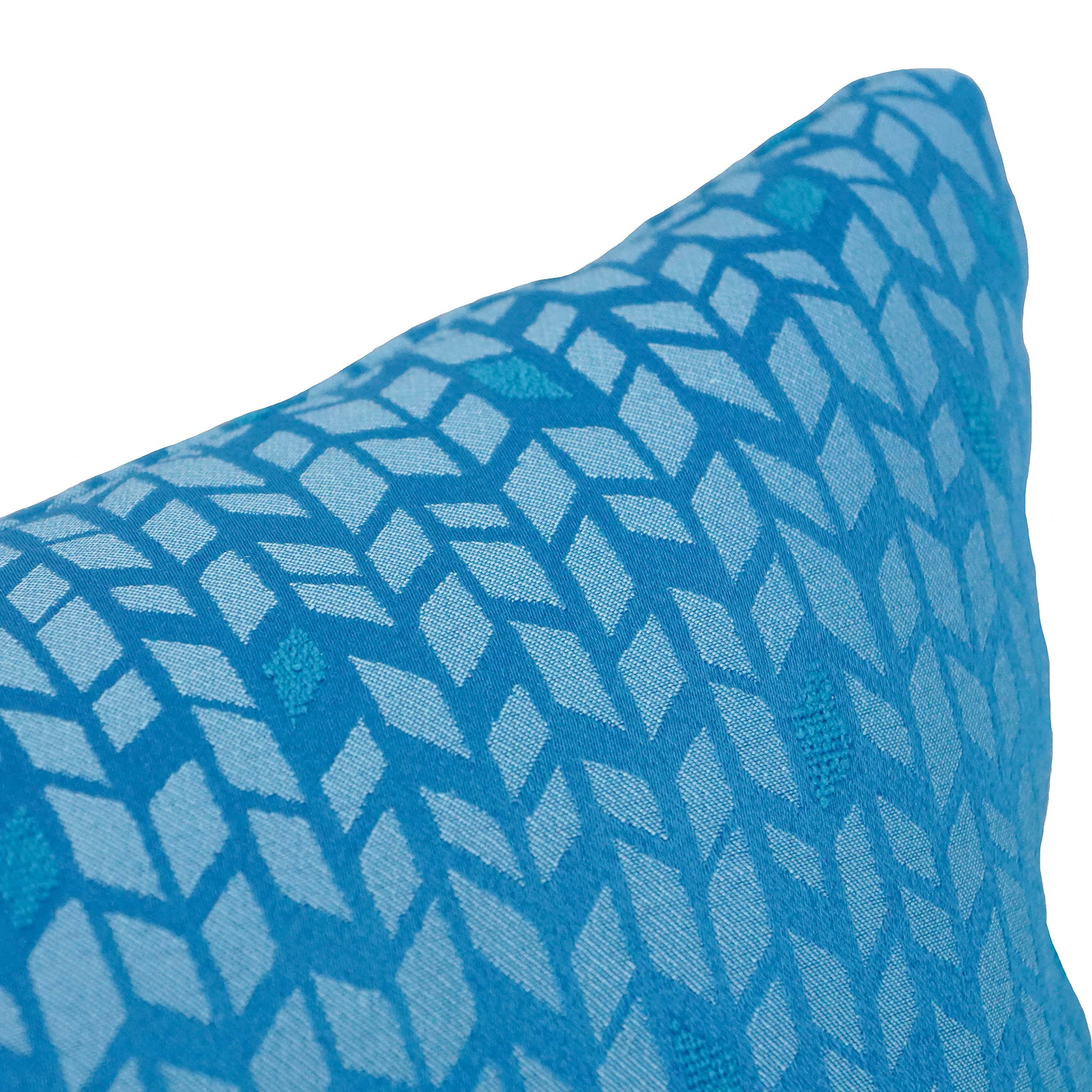 Blazing Needles Square Polyester Jacquard Throw Pillows, 17", Banyan Skippe 2 Count