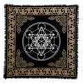 Indian Consigners Altar Cloth Hexagonal Metatron Witchcraft Alter Tarot Spread Top Cloth Wiccan Square Spiritual 18 by 18 Sacred
