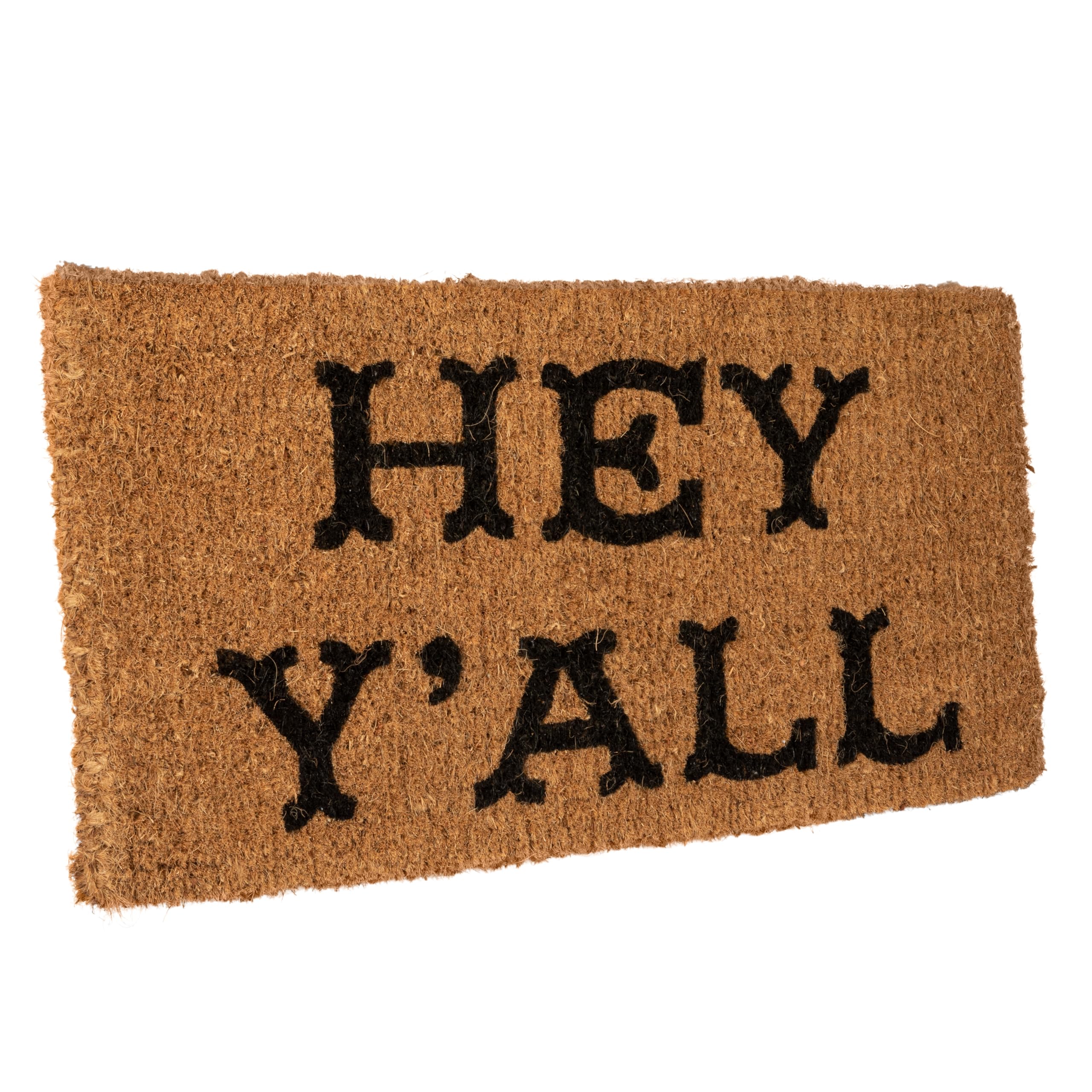 Creative Co-Op 'Hey Y'All Natural Coir Doormat