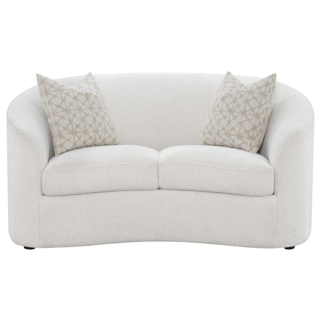 Coaster Home Furnishings Rainn Upholstered Tight Back Loveseat Latte