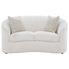 Coaster Home Furnishings Rainn Upholstered Tight Back Loveseat Latte