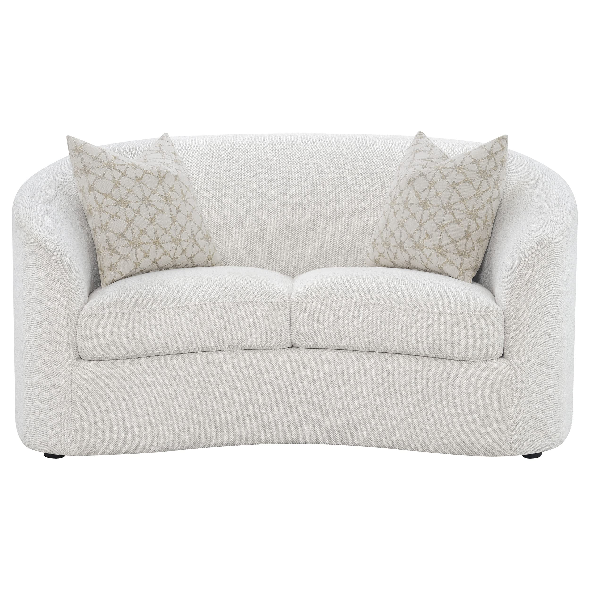 Coaster Home Furnishings Rainn Upholstered Tight Back Loveseat Latte