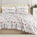 Southshore Fine Living, Inc. Christmas Bedding, Twin Size Duvet Cover With Pillow Sham, Reversible Holiday Bedding Set 2-Sided,