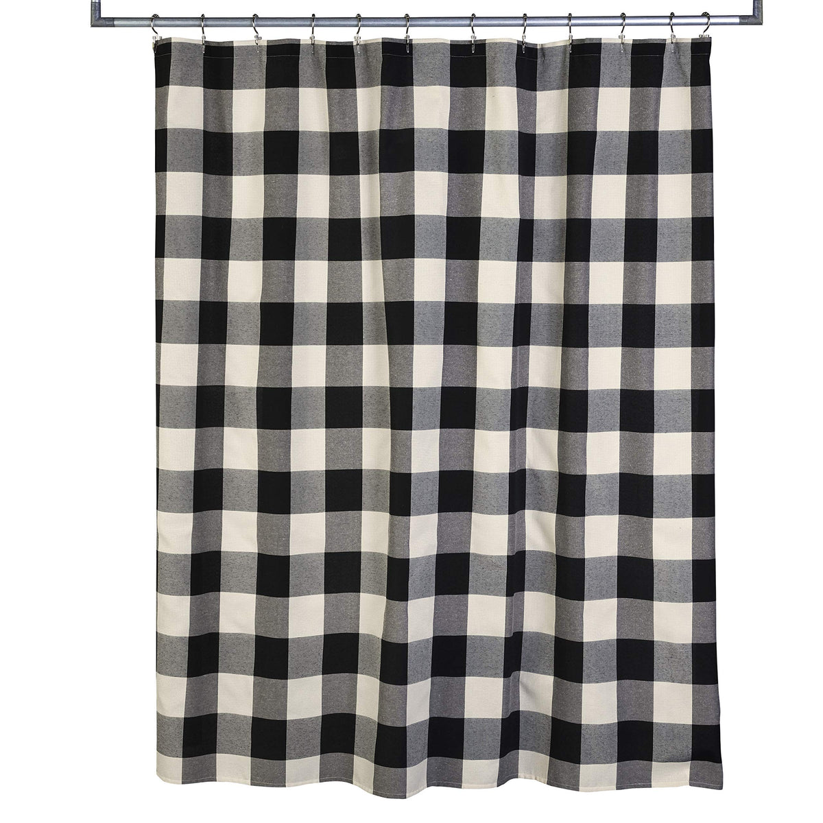Skl Home Grandin Shower Curtain, 72X72, Black/Natural