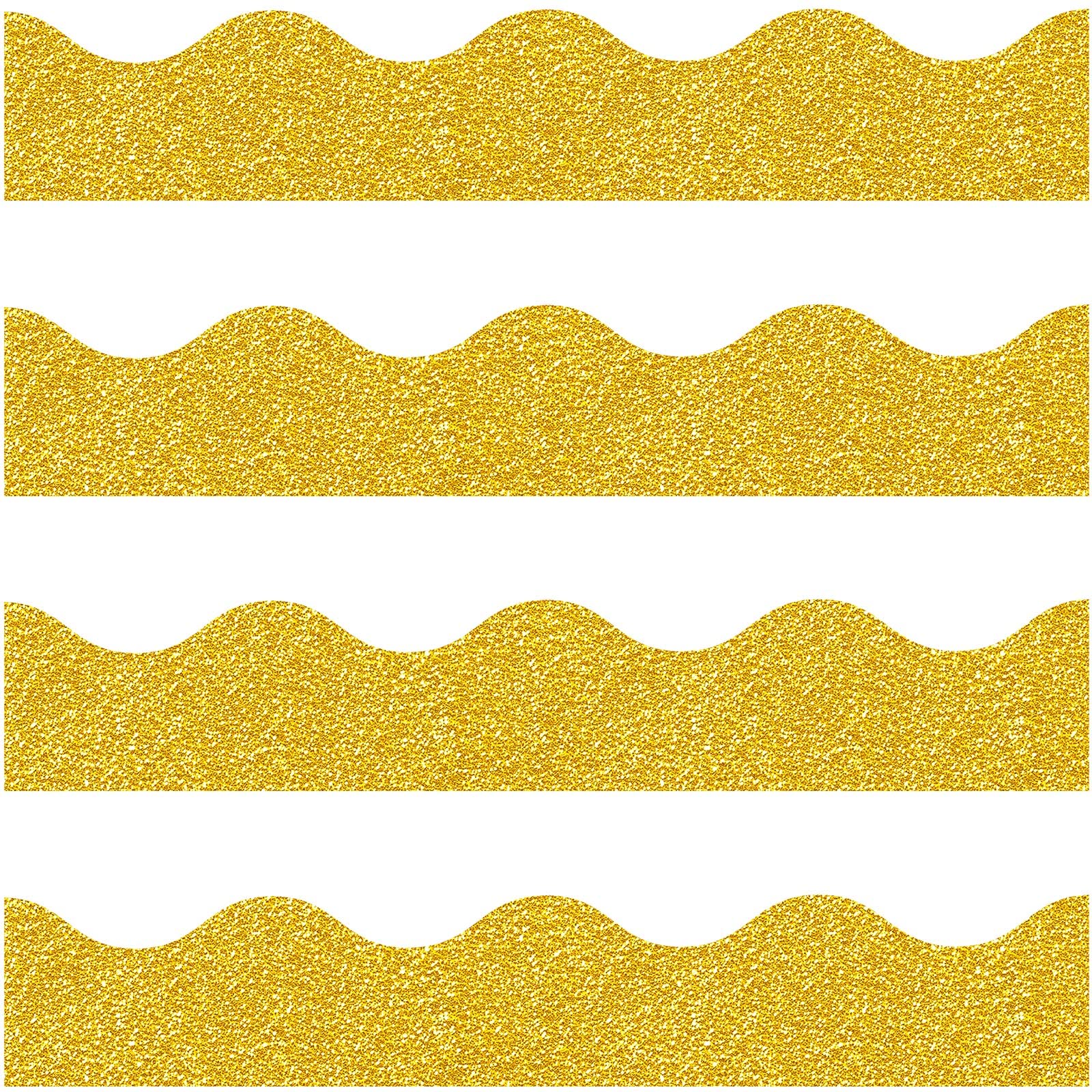 Spakon 55.8 Feet Bulletin Board Border Glitter Scalloped Borders Decorative Bulletin Board Trim Poster Decoration Strips(Glitter