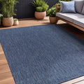 Beverly Rug Indoor Outdoor Rug 9X12, Washable Outside Carpet For Patio, Deck, Porch, Solid Modern Area Rug, Water Resistant, Azu