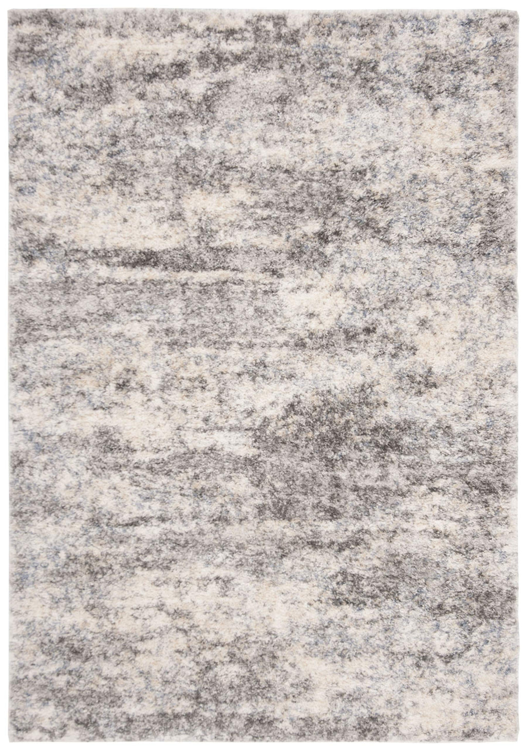 Safavieh Berber Shag Collection Area Rug - 5'3'' X 7'6'', Grey Blue & Cream, Abstract Design, Non-Shedding & Easy Care, 1.2-Inch