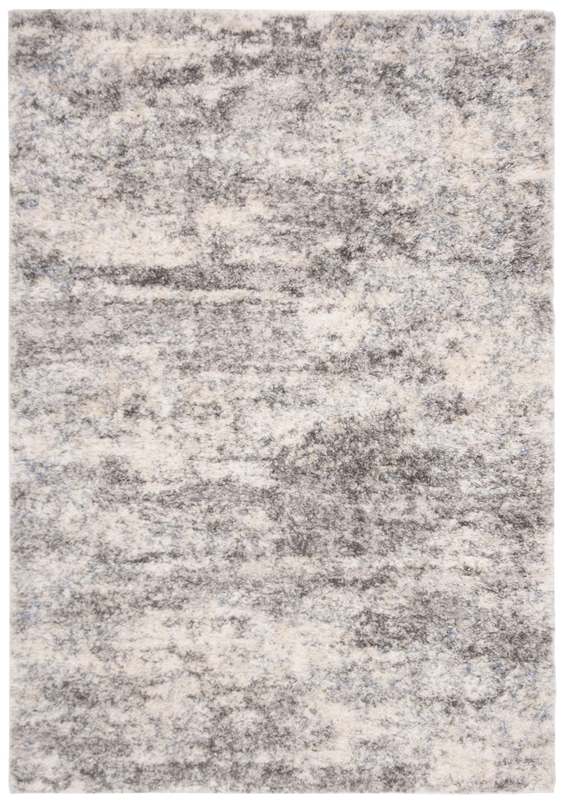 Safavieh Berber Shag Collection Area Rug - 5'3'' X 7'6'', Grey Blue & Cream, Abstract Design, Non-Shedding & Easy Care, 1.2-Inch