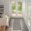 Nourison Courtyard Black White 10 x 14 Area Rug - Easy Clean, Non Shedding, Bed Room, Living Room, Dining Room, Kitchen (10 x