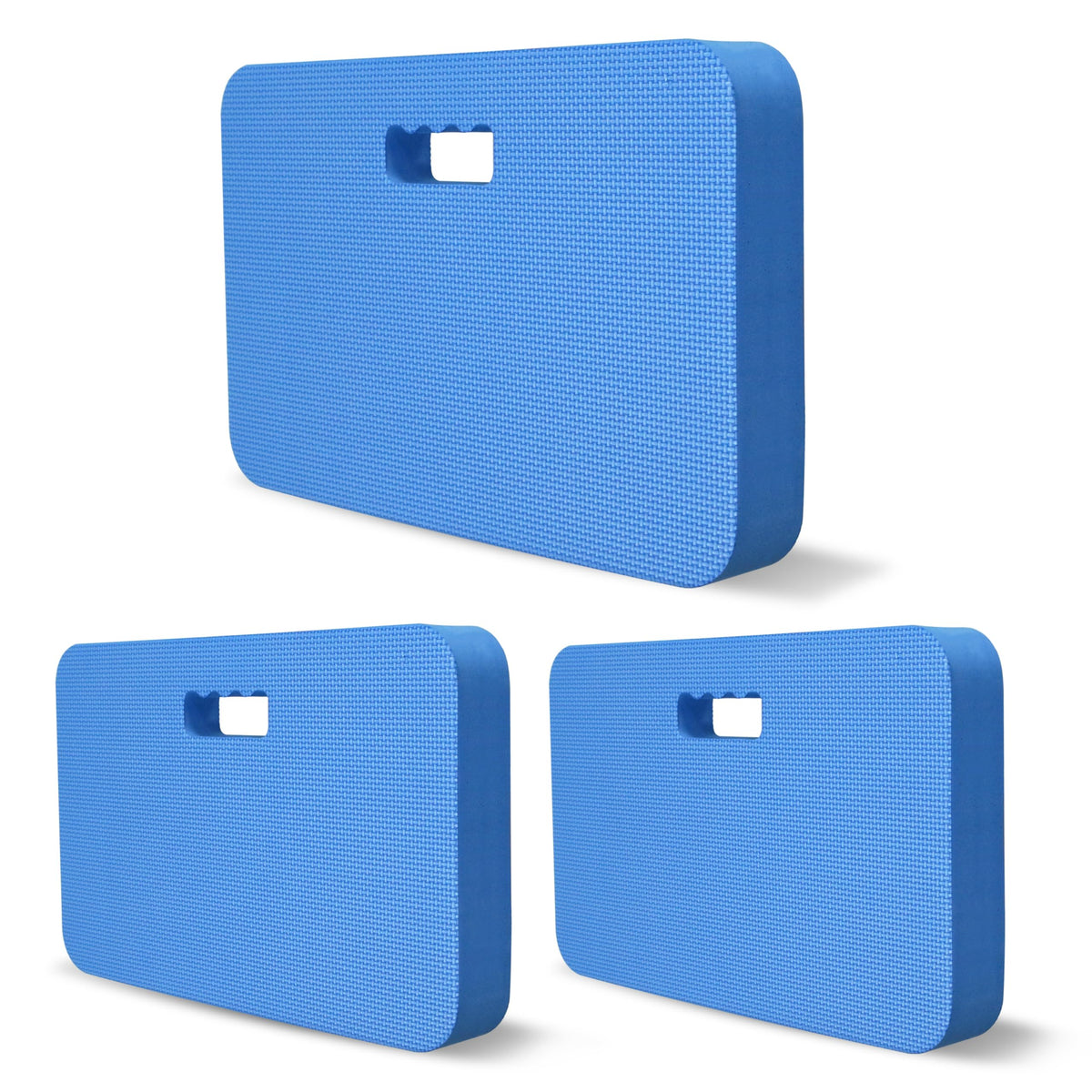 Gardzen 3-Pack Extra Thick Garden Kneeling Pad - For Gardening, Baby Bath, Yoga, Pilates, Exercise, 18'X11'X1.5', Blue