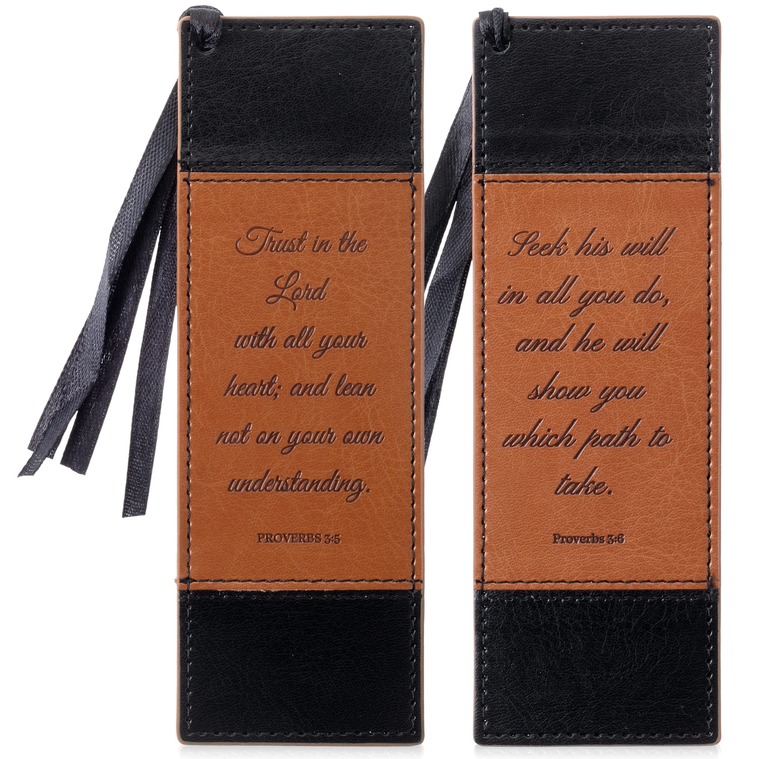 Mr. Pen- Christian Faux Leather Bookmarks, 2 Pack, Bible Verse, Religious Book Mark