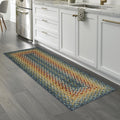Maples Rugs Marion Braid Hallway Entryway Runner Non Skid Runner Rug [Made in USA], Multi, 2 x 6