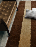 ORFA HOME Custom Size Hallway Runner Rug, Slip Resistant, 26 Inch Wide X Your Choice of Length, Daisy Brown, 26 Inch X 4 Feet, D