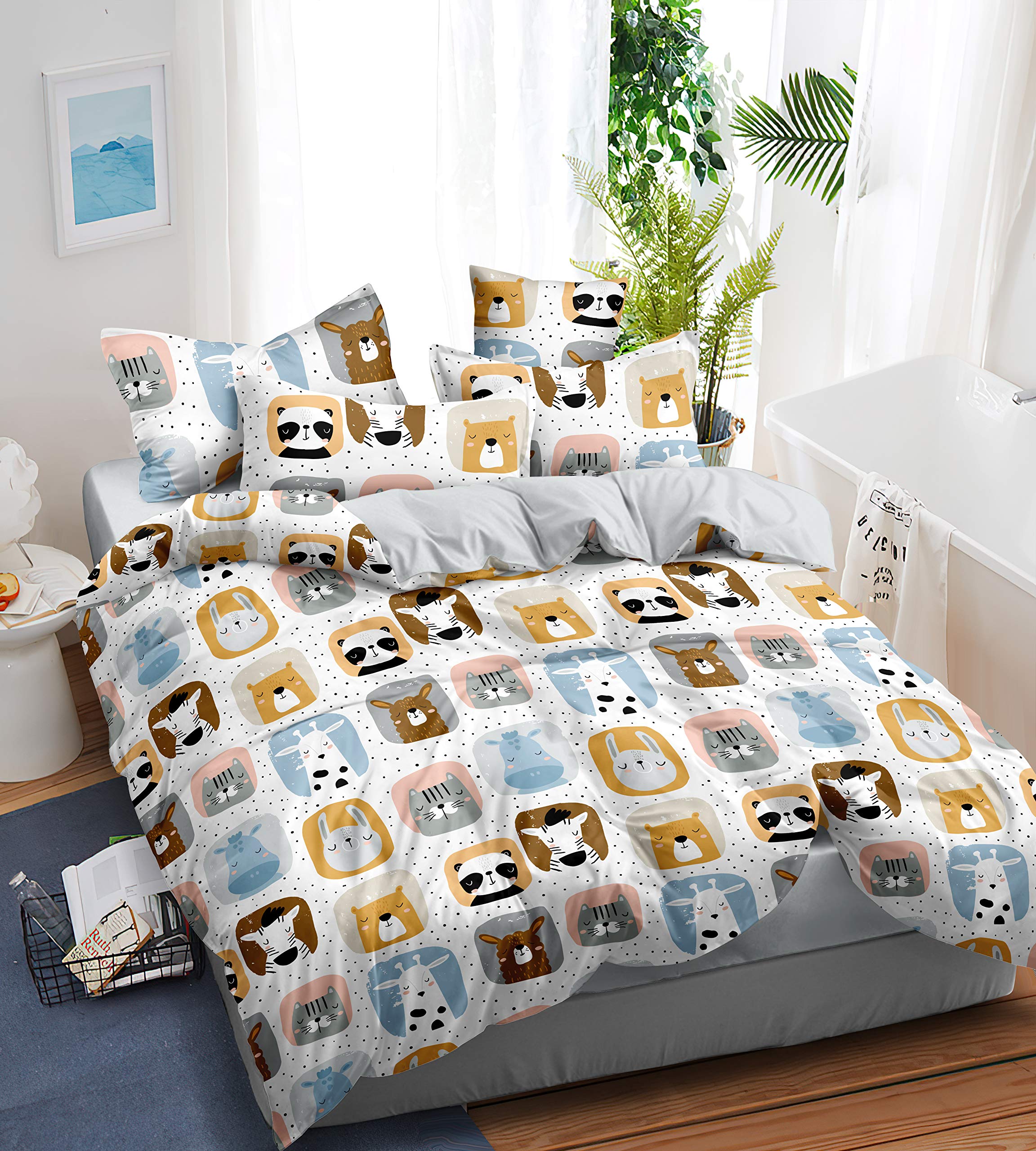 Morado 225 Gsm Microfiber Cartoon Print Reversible Ac Comforter/Blanket/Quilt For Single Bed (6090 Inch, White)