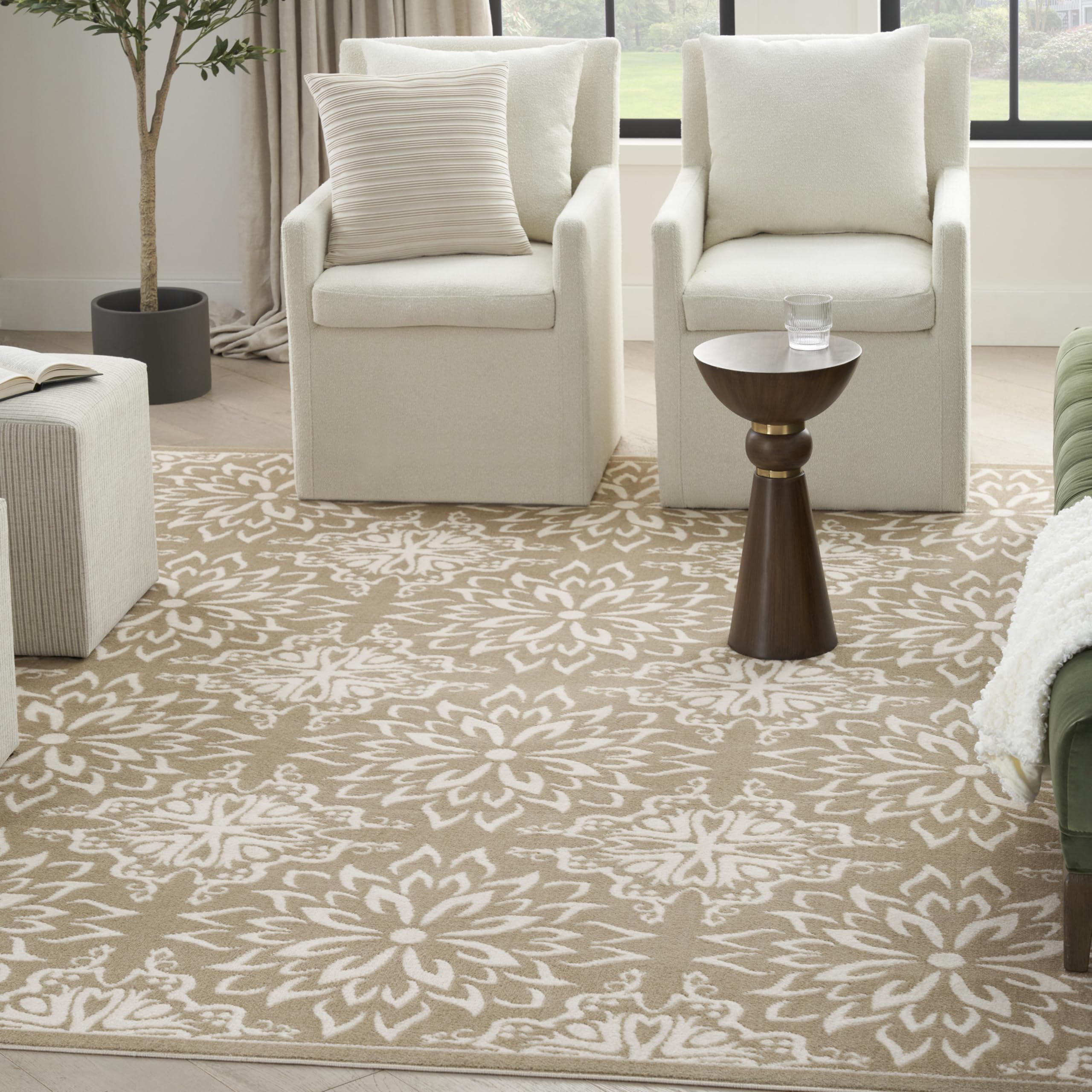 Nourison Essentials Navy 6 x 9 Area Rug Easy Clean, Non Shedding, Bed Room, Living Room, Dining Room, Kitchen (6 x 9)