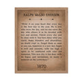 Poster Master Ralph Waldo Emerson Poster - Write it On Your Heart Print - Motivational Quote Art - Inspiring Gift for Men, Women