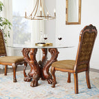 ACME Dresden Side Chair (Set-2) - 12153 - Fabric & Cherry Oak