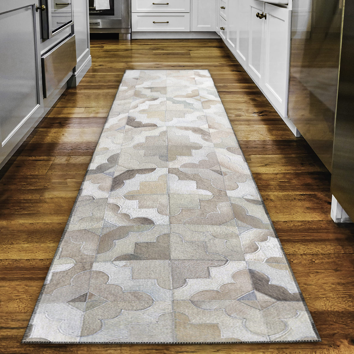 Addison Rugs Laredo Alr38 Ivory Washable 2'3&quot; X 7'6&quot; Indoor Outdoor Hallway Runner Rug, Stain Resistant Washable Kitchen Area Carpet For Bathroom, Entry, Patio, Laundry And Bedroom Rug