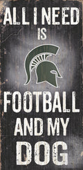 Fan Creations State Sign Michigan University Football and My Dog, Multicolored