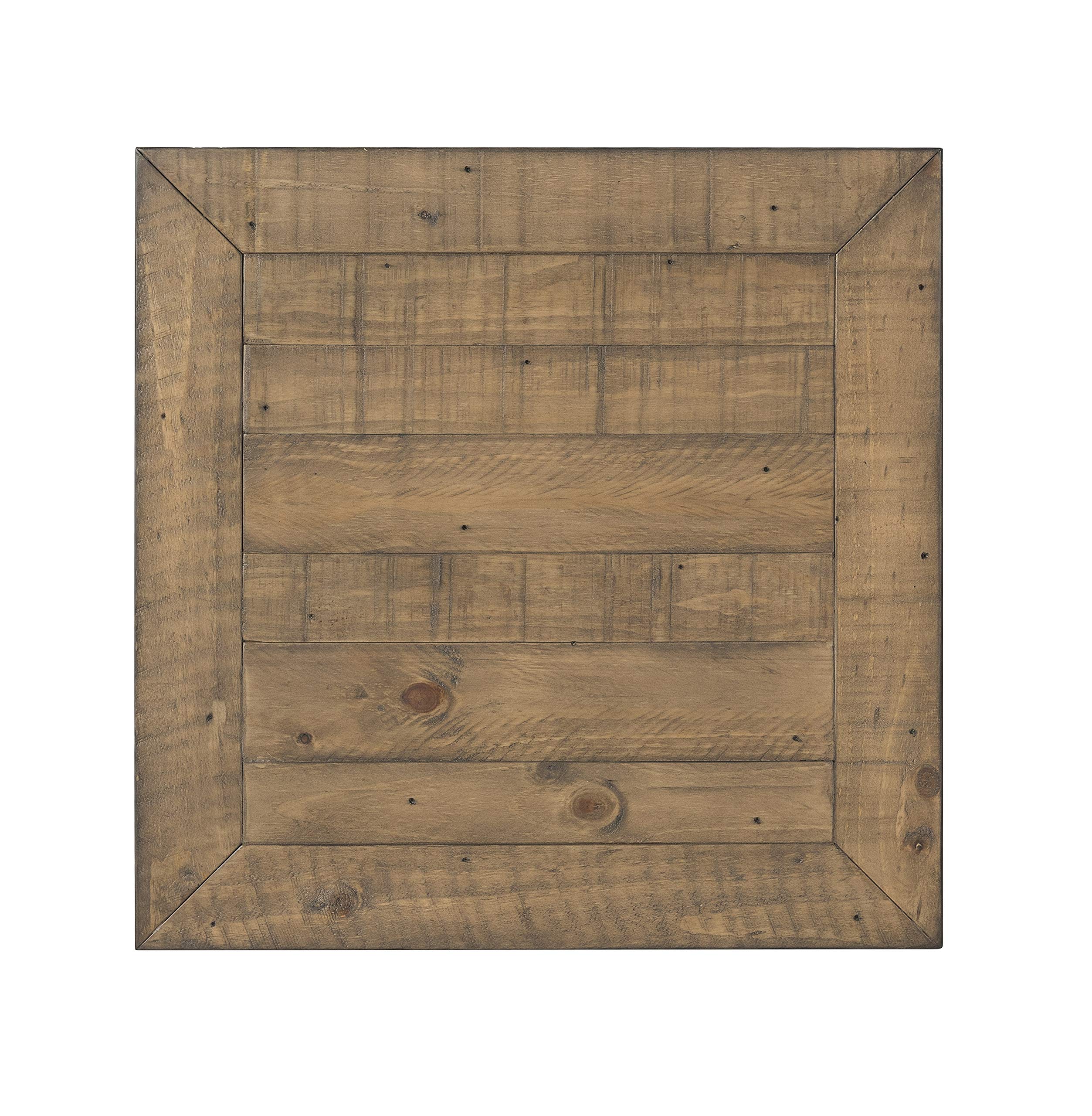 Martin Svensson Home Monterey End Table - Reclaimed Natural Wood Finish- Coastal Style - With Shelf And Cabinet For Storage