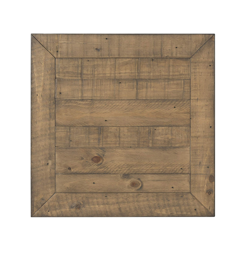 Martin Svensson Home Monterey End Table - Reclaimed Natural Wood Finish- Coastal Style - With Shelf And Cabinet For Storage