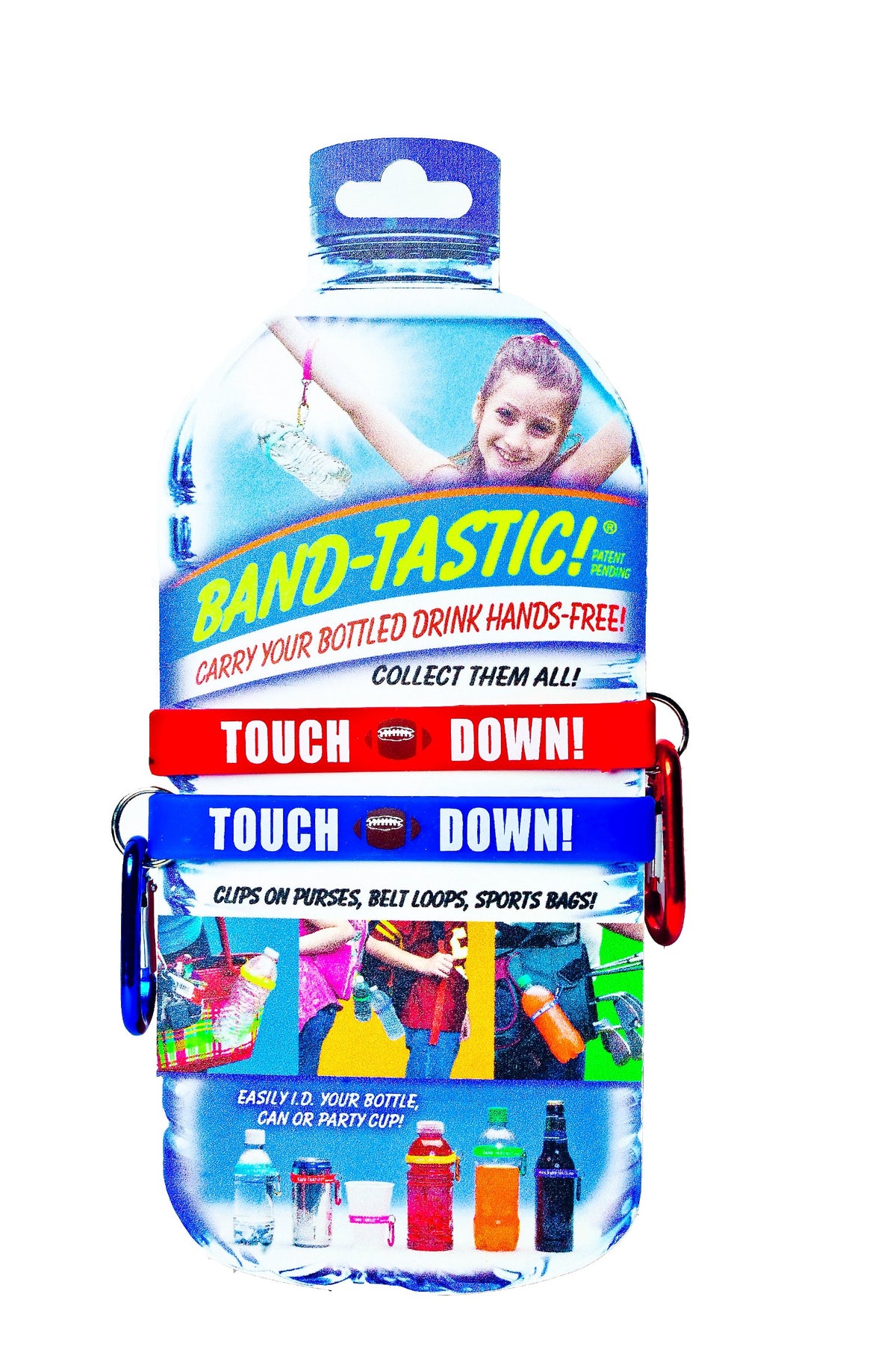 Smart Products Spfb1 Band-Tastic Sports Collection Football Touchdown Bands, Red And Blue